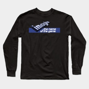 Imagine: The Name of the Game Retro Games Logo Pixellated Long Sleeve T-Shirt